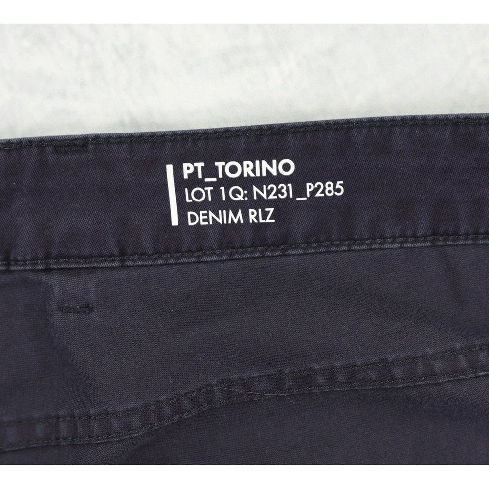 PT Torino Jazz Pants Men 37x36 Navy Blue Stretch Slim Fit 5 Pocket Luxury Italy